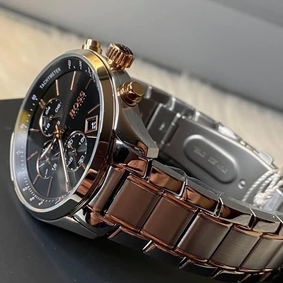 Hugo Boss Men’s Grand Prix Black Dial Chronograph Watch 
Case Size: 44mm - Picture 9 of 10